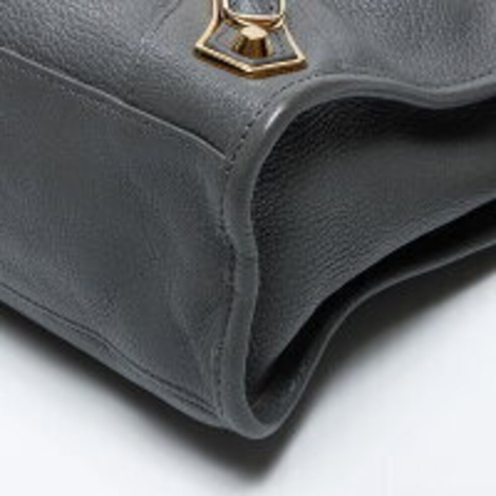 Balenciaga City Metallic Leather Shoulder Bag Gray - Picture 7 of 13